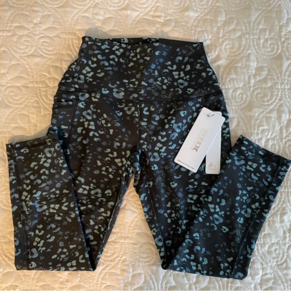 RBX Women’s Stretch Pants with Black and Blue Pattern